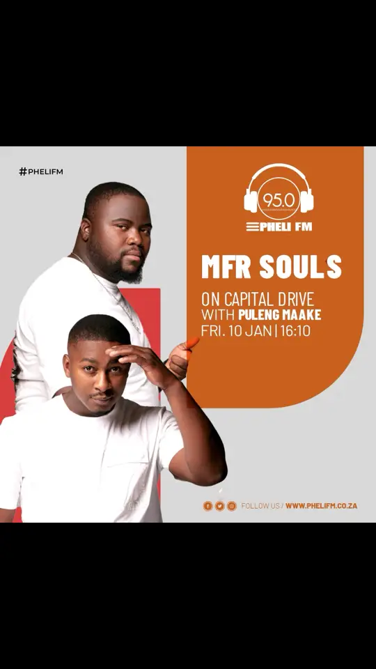Catch @MFR Souls LIVE on #CapitalDriveShow @phelifm95.0 this Friday @16:10 talking all things #FromTheHeartOfPiano and more! 🔥🔥🔥 From The Heart Of Piano is OUT NOW on all DSP’s‼️ #MFRSouls #FromTheHeartOfPiano #CapitalDriveShow #PheliFM #PhetogoMediaHouse #PR