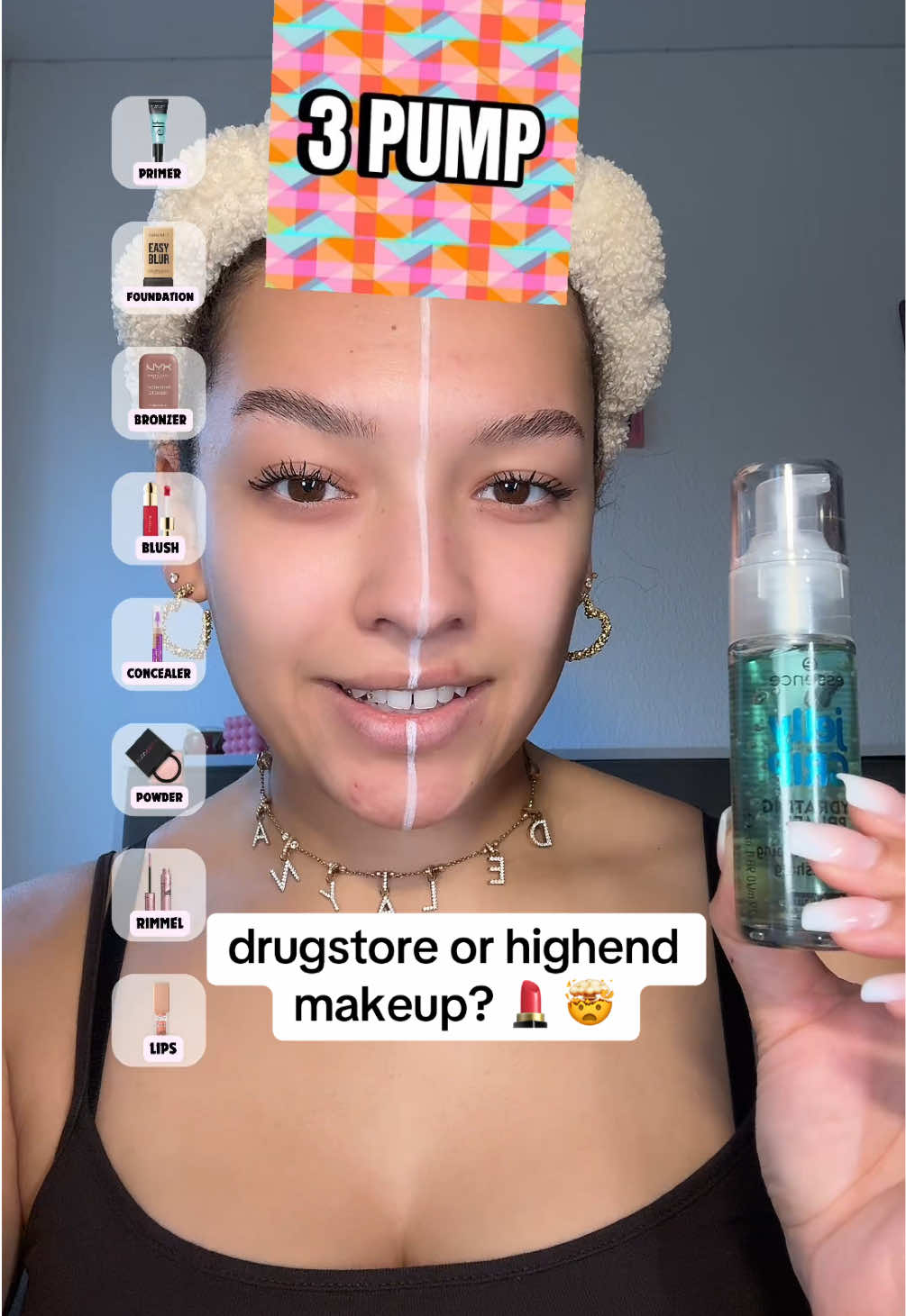 who wants to see the #highend makeup🤯🤷🏽‍♀️ig: delaynababy 🎀 #beauty #makeup #makeupchallenge #drugstoremakeup #makeuplook #pumpchallenge 