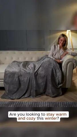 OHS Electric Heated Fleece Over Blanket - Charcoal#tiktokshop #tiktokmademe #electricblanket