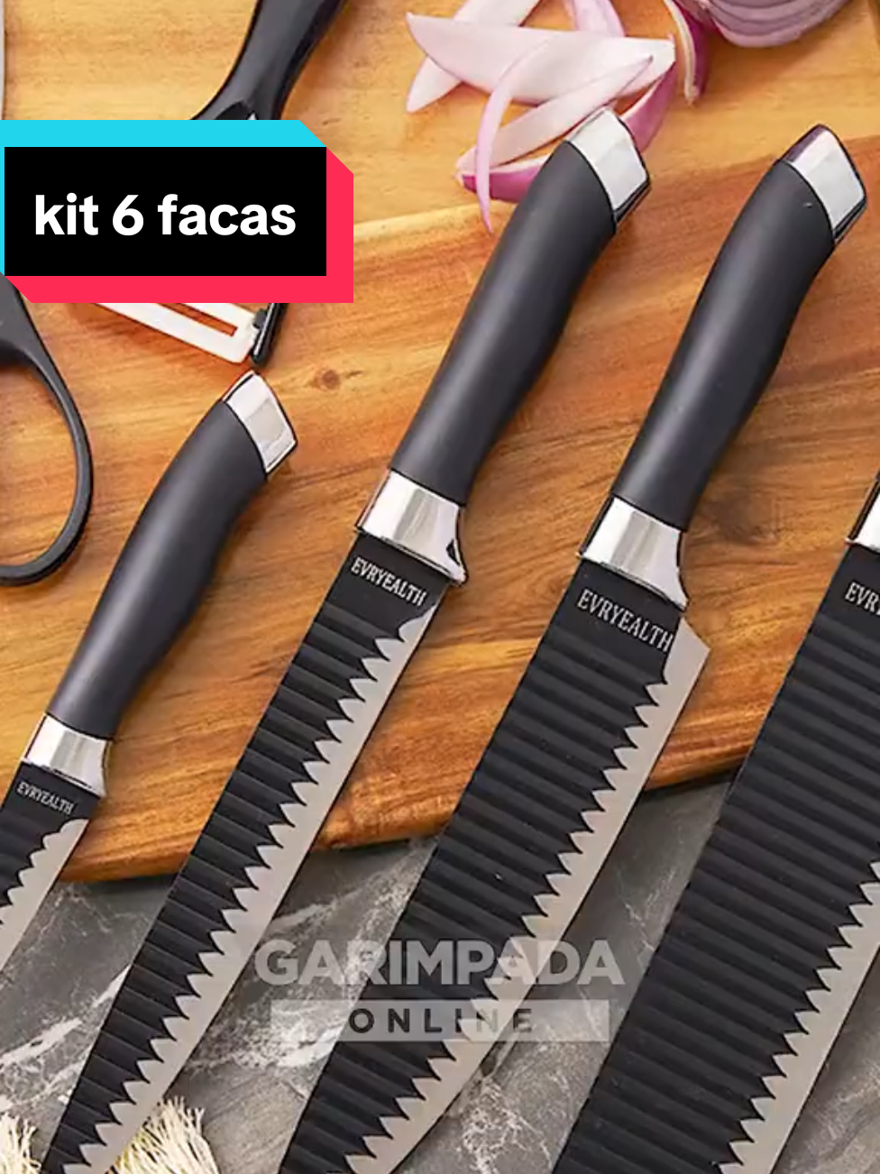 Achei III na Shopeeee  kit 6 facas para churrasco antiaderente por R$16,80 #casaarrumada #shopee #cozinha #viral_video #fly #viraliza 