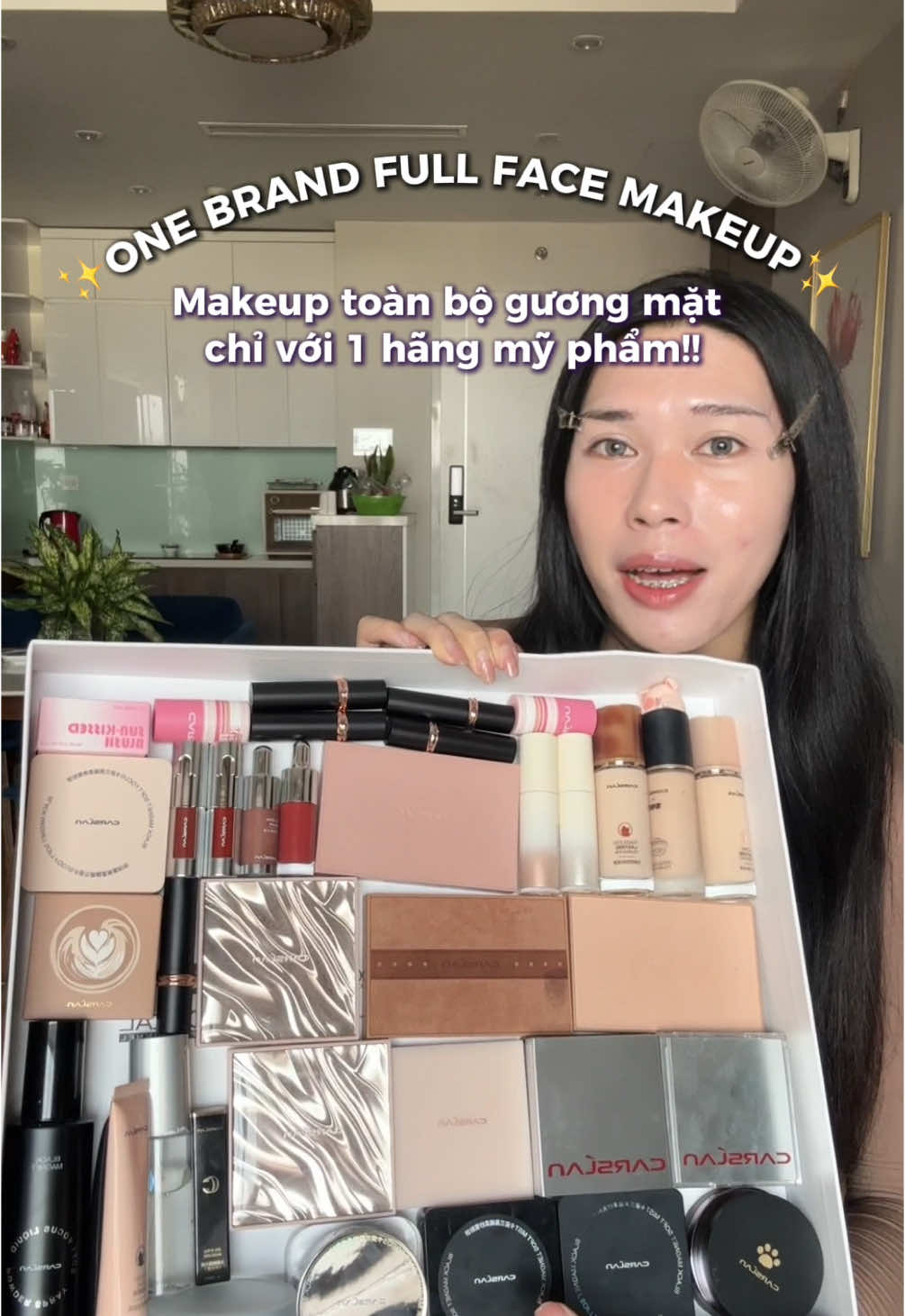 1 BRAND FULL FACE MAKEUP!!! Tập tiếp theo các mom yêu cầu tui hãng nào đêyy☺️ #fyp #BeautyTok #lamdep #longervideos #reviewlamdep #xuhuong #carslan 