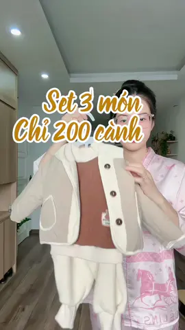 Set đồ 3 món mà có 200 cành á trời. K mua tiếc lắm lun á mí bà. #mebimsua #unboxing #quanaothudongchobe #aophaotranbong #thoitrangtreem #quanaotreem #quanao 