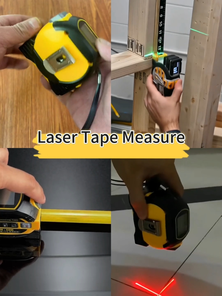 40M/60M Laser Tape Measure,3-in-1 Digital Tape Measure,High Precision Laser Rangefinder,#ad #tiktokshop #toollife #handmeasuring #Tool 