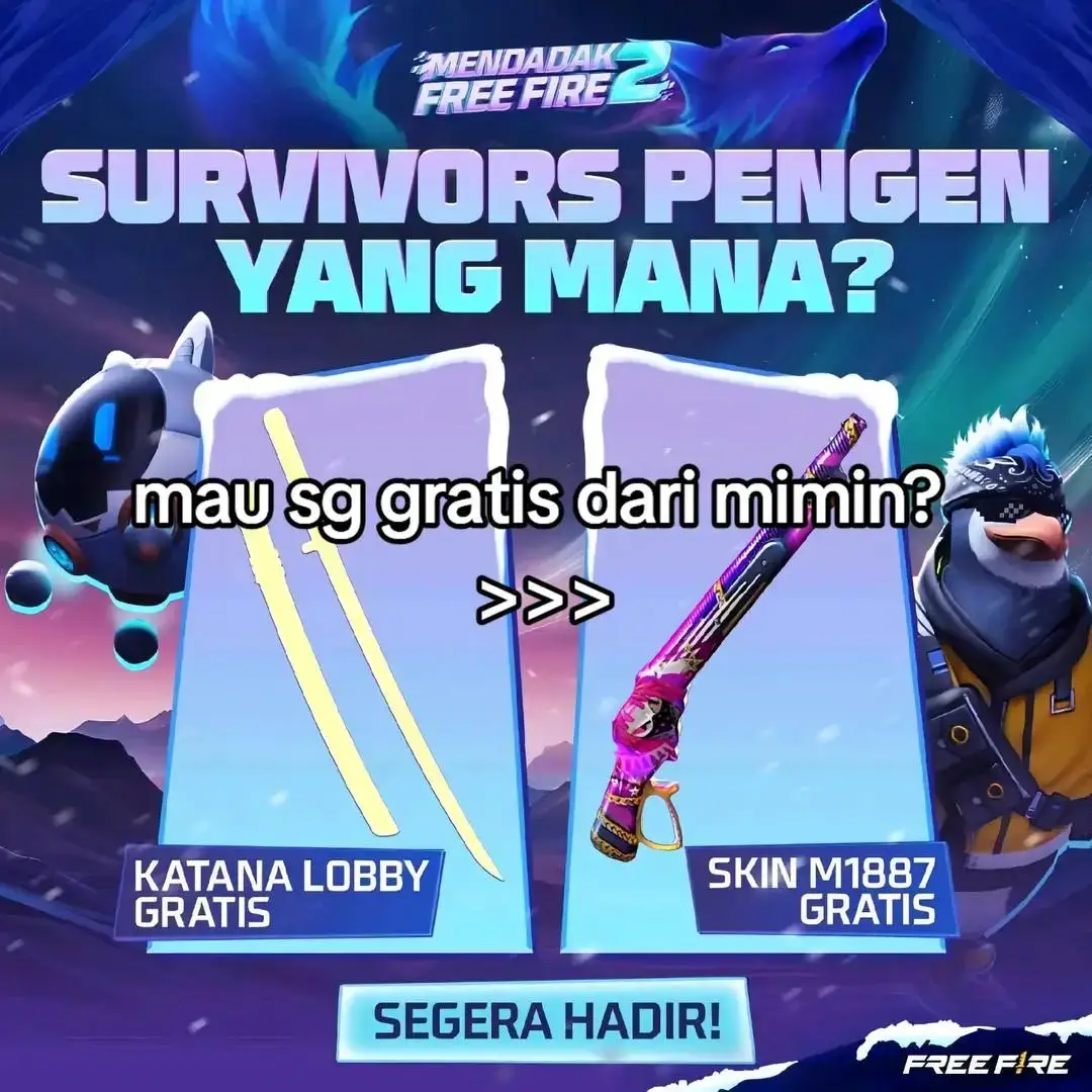 mau skin SG raper gratis? ikutin cara Mimin😋🫵 #fouryou #alditv #onepunchman #sgopm #sgrepper #eventfreefire #freefire #garenafreefire #freefirebgid #indonesia #masukberanda #fyp #fypff #ffmax #ff7tahun #freefire7 #freefirexjkt48 #jkt48edit #fouryou 