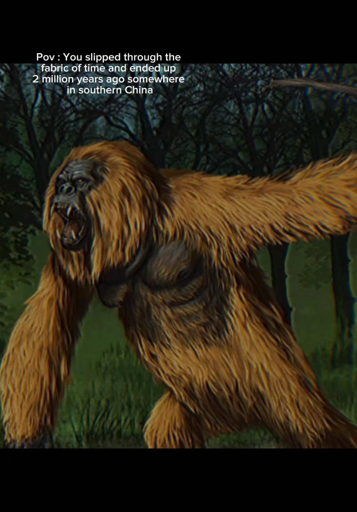 Gigantopithecus… #oldearth #prehistoric #mesozoic #ape #giantape #gigantopithecus #scary #timemachine #History 