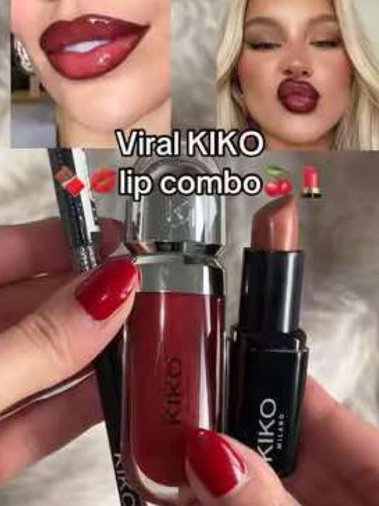 One of my favourite lip combo💋🍒 Follow for more lip ideas💋🫶🏻 #kikogloss #kikolipcombo #lipgloss #KIKOMilano #lipcombo 