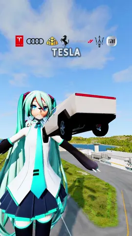 Cars vs Hatsune Miku 😭#beamng #foryou #fypシ゚viral #beamngdrive #tiktok 