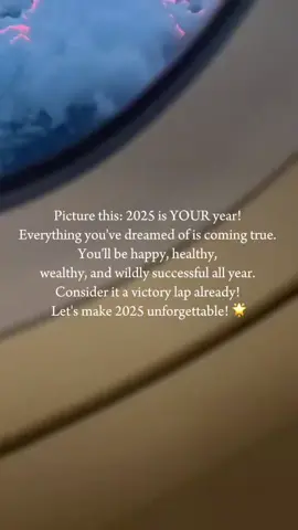 Embrace the limitless possibilities of this year - it's YOUR time to shine! Whether it's exploring new horizons, launching a podcast, starting your own business, or curating a path as an influencer, prioritize what fuels your happiness and chase those dreams relentlessly! 🌟 #seizetheyear #uplift #inspire #dreambig #believeinyourself #yougotthis #keepgoing #inspiration #motivationalvideo #successmindset #nevergiveup #goals #positivevibes 
