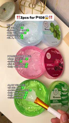 3pcs for only ₱108 only!!😱 #moisturizer #soothinggel #aloeverasoothinggel #aloevera 