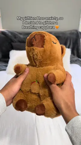 This capybara is more than just a plushie, it’s a comforting hug that brings peace and support. ❤️🐾” #capybaralove #anxietysupport #loveandsupport #calming #capybara 