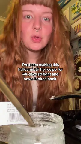 Garlic fiasco 🧄 I made this variation of stir fry for the first time today…  #cooking #halloumi #stirfry #burnt #inthekitchen #creatorsearchinsights 