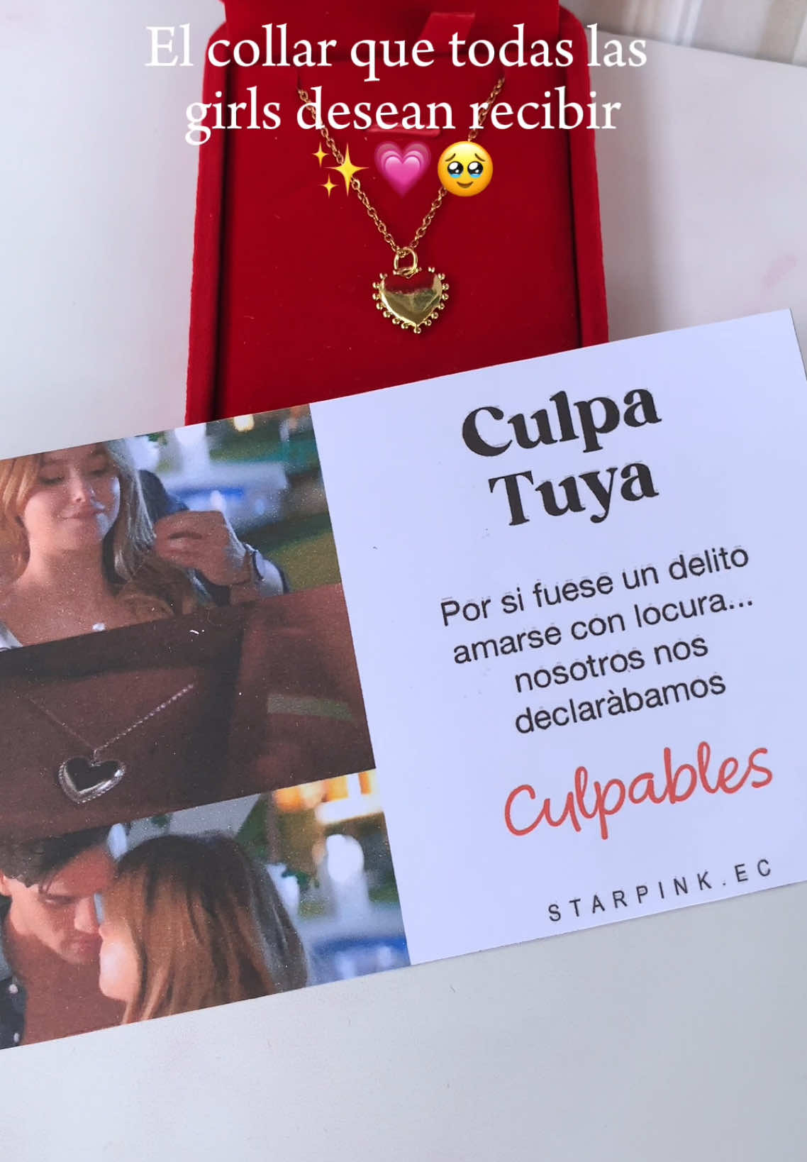 Collar inspirado en culpa tuya❤️  #culpatuya #culpamia #collarculpatuya #culpatuya2 #nickynoah #noahynick #nickynoahculpamia #accesorios #jewelry 