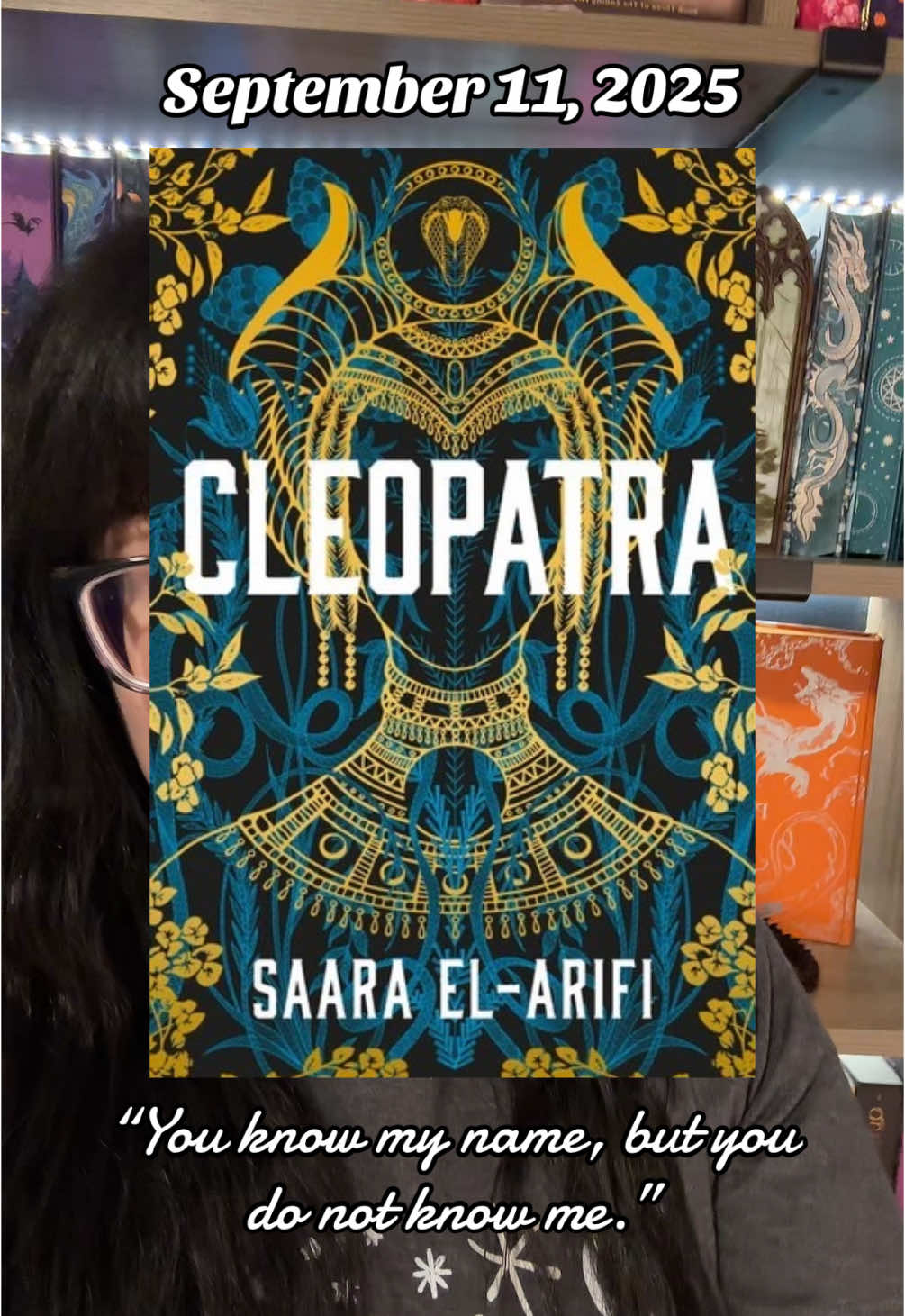 Cleopatra by Saara El-Arifi, a queer retelling of the story of Egypt’s most famous queen.          I just so happened to be scrolling Goodreads and saw this beauty 😍 with a release date of September 2025. I know this is a way off but I am sooooo ready. Who else has this new series on their radar? #BookTok #booktoker #fantasybooks #newbookrelease #saaraelarifi #cleopatra #readingintandem 
