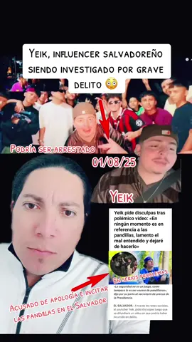 #greenscreen yeik el famoso influencer Salvadoreño es investigado por las autoridades salvadoreñas acusado de apología e incitar las pandillas en el Salvador, delito por el cual lo acusan de agrupación ilícitas, la situación es tan grave q incluso ya salío a pedir disculpas a todos los salvadoreños pero ahora ya las autoridades están tomando cartas en el asunto 