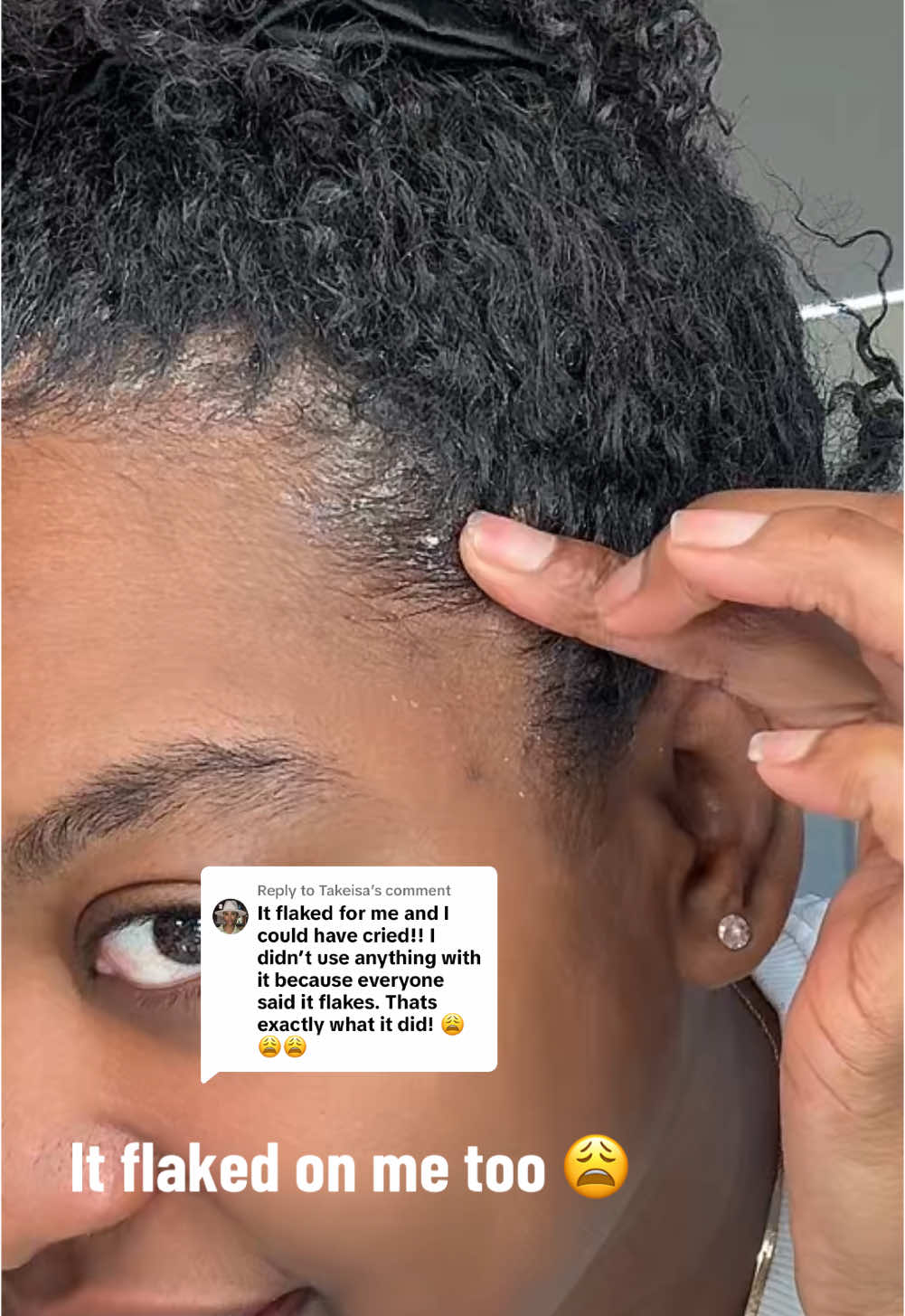 Replying to @Takeisa Flaked on me too fren 😩😩😩 #naturalhair #washngo 