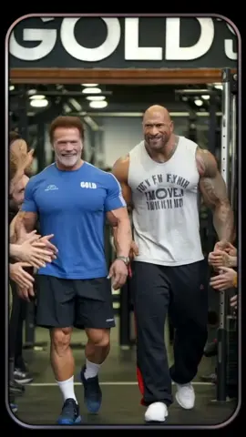 Training at Gold gym#arnold #therock #gym 