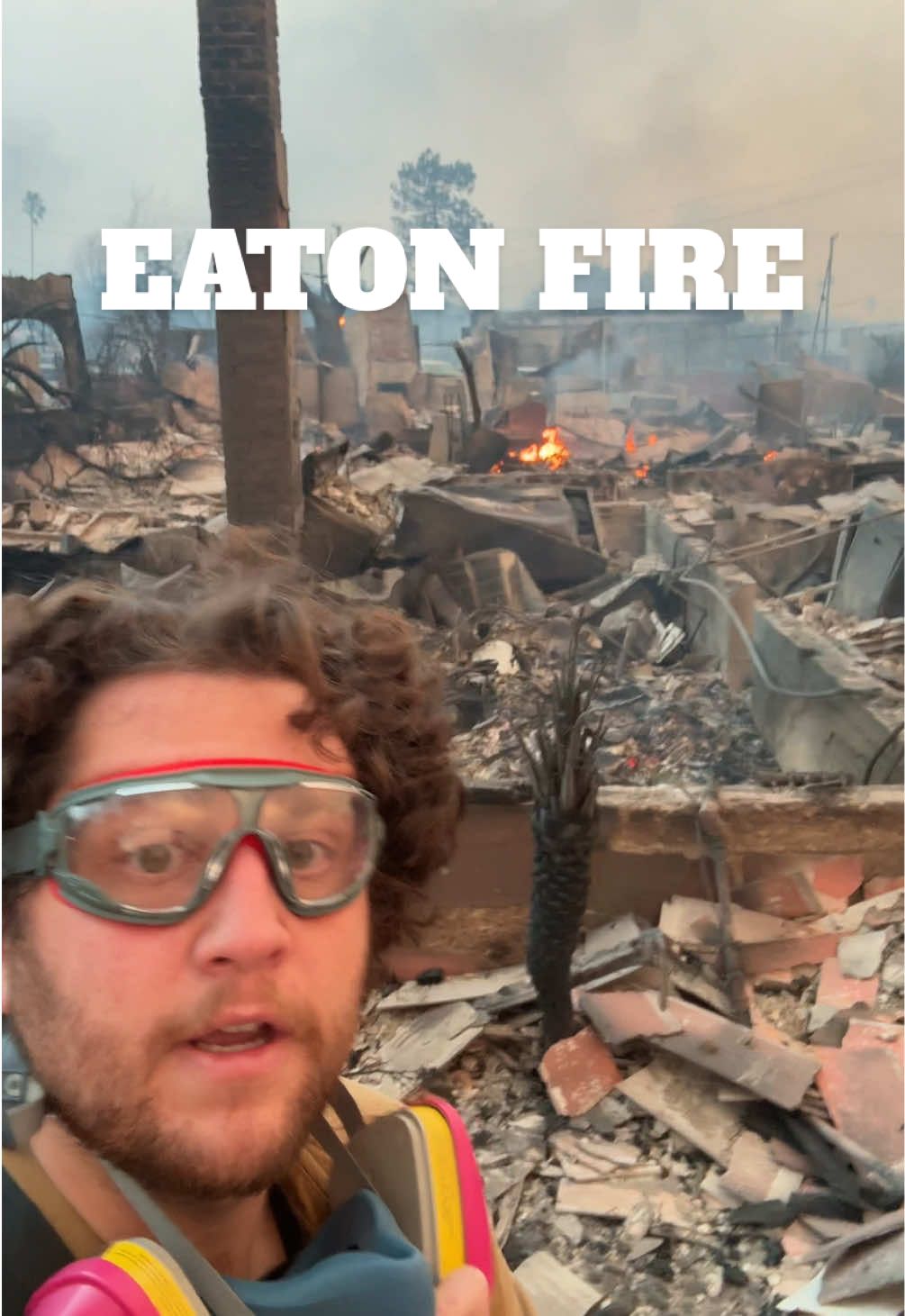 The Eaton Fire has absolutely devastated Altadena with hundreds of structures damaged and destroyed and at least two people killed. #california #altadena #fire #eaton