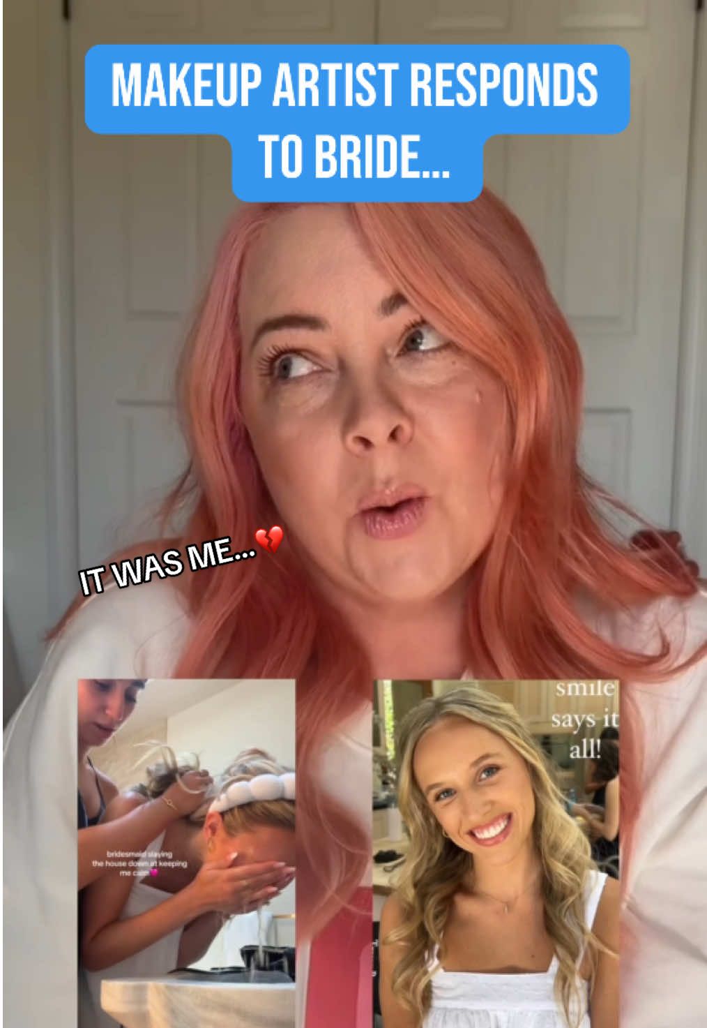 Makeup artist responds to bride washing off her makeup 💄🥲##bridalmakeup##tiktokdrama##bride##makeupartist##original