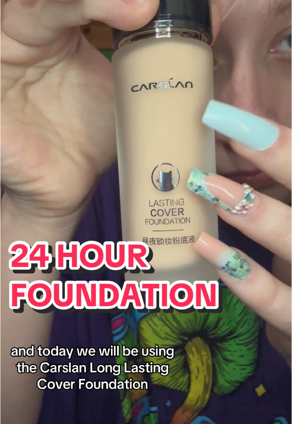 In love with the coverage of this foundation 😻 @carslan_us #carslan #carslanfoundation #foundation #makeup #24hourfoundation #longlastingmakeup #beauty #fyp #xyzbca 