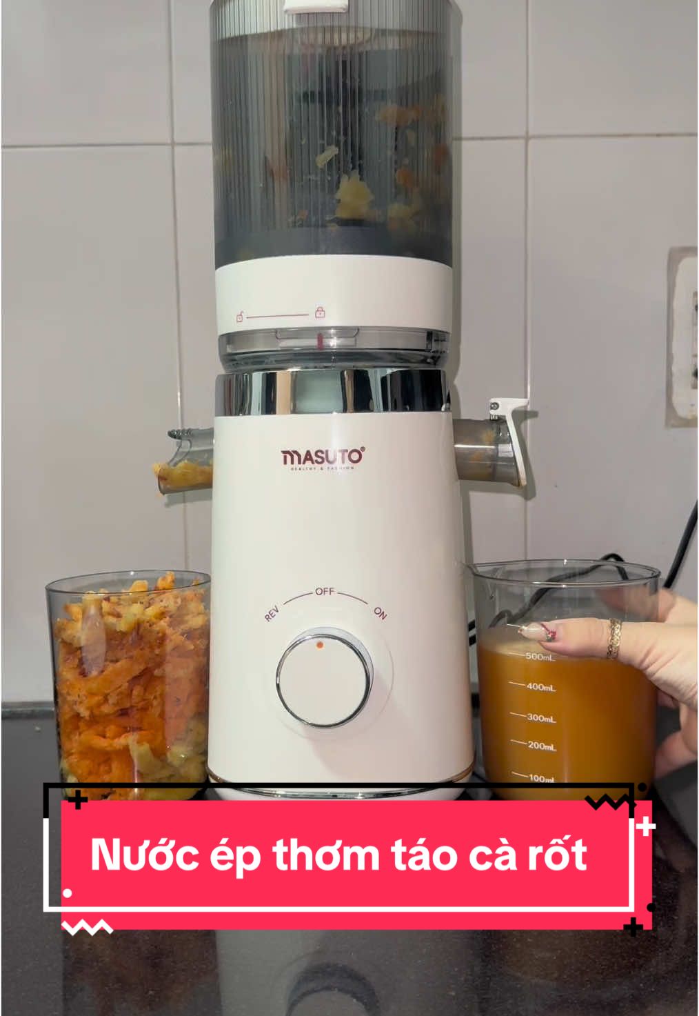 Nước ép thơm táo cà rốt  #qmthau #nuocep #mayepcham #mayep #masuto #nước ép