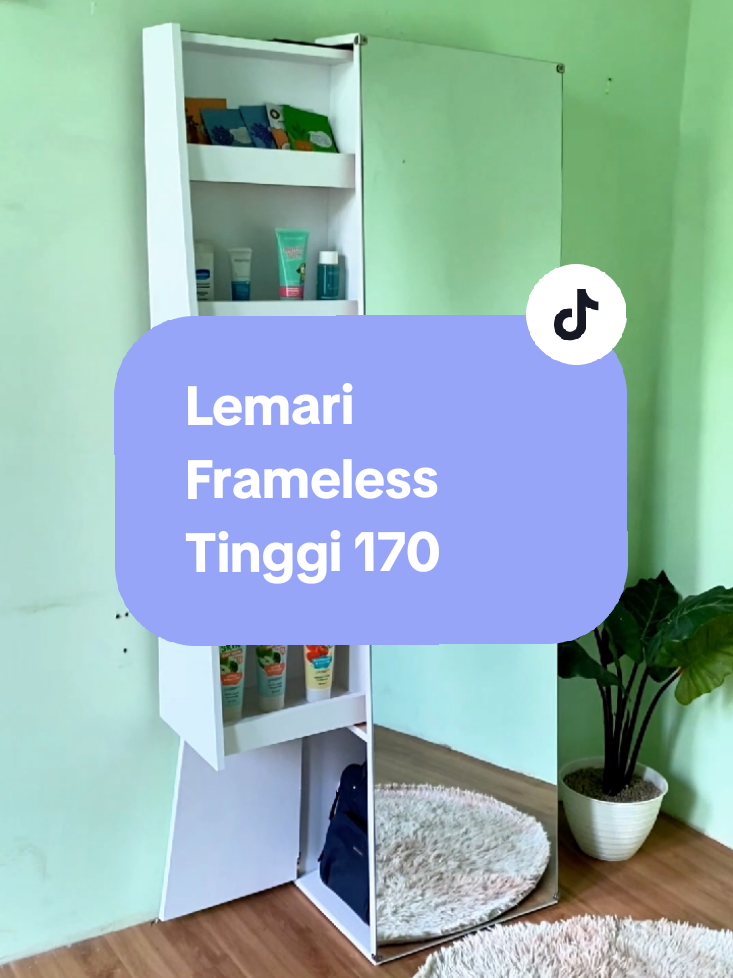 Natural beauty meets effortless✨ Dengan makeup frameless, kecantikanmu tetap terlihat alami dan memukau! Cocok untuk tinggi semampai 170 cm, tampil percaya diri😍 #MakeupFrameless #furniture #standingmirror 