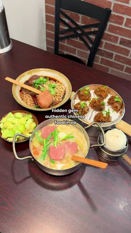 📍Falls Church, VA - HIDDEN GEM 🤯 Checked out an authentic Chongqing-cuisine restaurant called Y Noodles when @sophielikestoeat was in town and it was tasty! 😌 You know a place is authentic when majority of the customers were chinese! (Including me 😇) 🚗 1109 W Broad St. - parking is quite limited!  📷[23mm lens + iPhone 16Pro] Triple Delight Noodles + Sichuan Beef Noodle Soup (beef was quite tough but noodles and broth were good!) + Garlic Cucumber + Steamed Pork ribs w/ sticky rice (slightly sweet) + Fresh Pork Bun (quite filled!) + Salt and Pepper Chicken Wings (fave!) + Brown Sugar Ice Jelly (owner gave to us complimentary 🥺) | 👋model: @sophielikestoeat #chinesefood #chineserestaurant #authenticchinesefood #chinese #noodles #buns #chongqing #重庆 #sichuan #beefnoodlesoup #fallschurch #fallschurchva #dessert  #northernvafood #dmv #va #virginia 