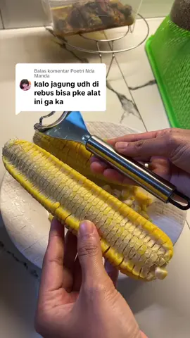 Membalas @Poetri Nda Manda  Kalau jagungnya sudah direbus justru tambah gampang banget ya Bunda, nambah cepet langsung keseset biji jagungnya. Rekomen banget sih apalagi yang suka sama jagung manis wajib punya alat pemipil jagung ini! #alatpemipiljagung #alatpemipiljagungstainless #alatserutjagung #alatpengupasbijijagung #alatpengupasjagung #fypage #fypdongggggggg 
