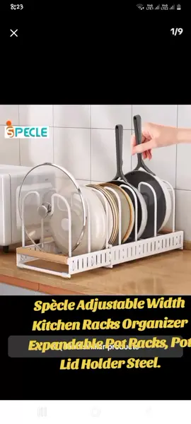 #Specle Adjustable Width Kitchrn Racks Organizer Expandable Pot Racks, Pot Lid Holder Steel.....❤️👍