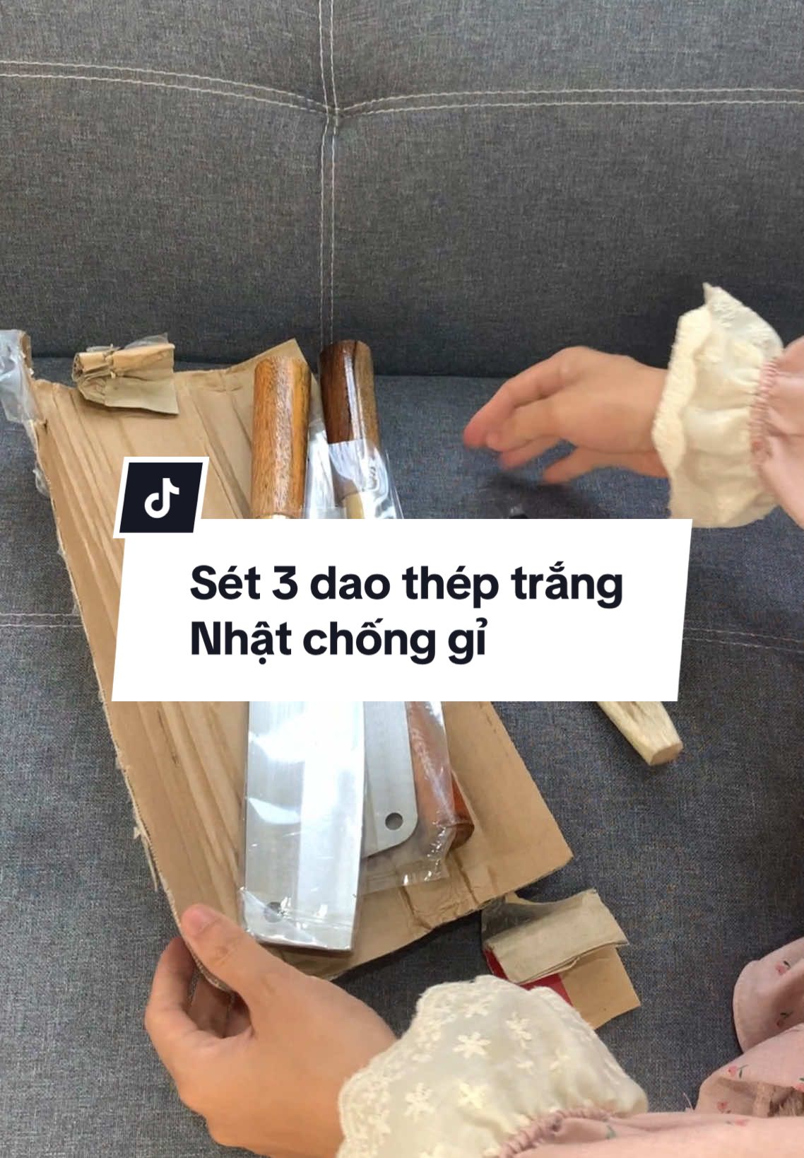 Combo 3 dao thép trắng Nhật chống rỉ, tiện lợi sắc bén #bodaonhat #bo3daotheptrang #bodaolambep 