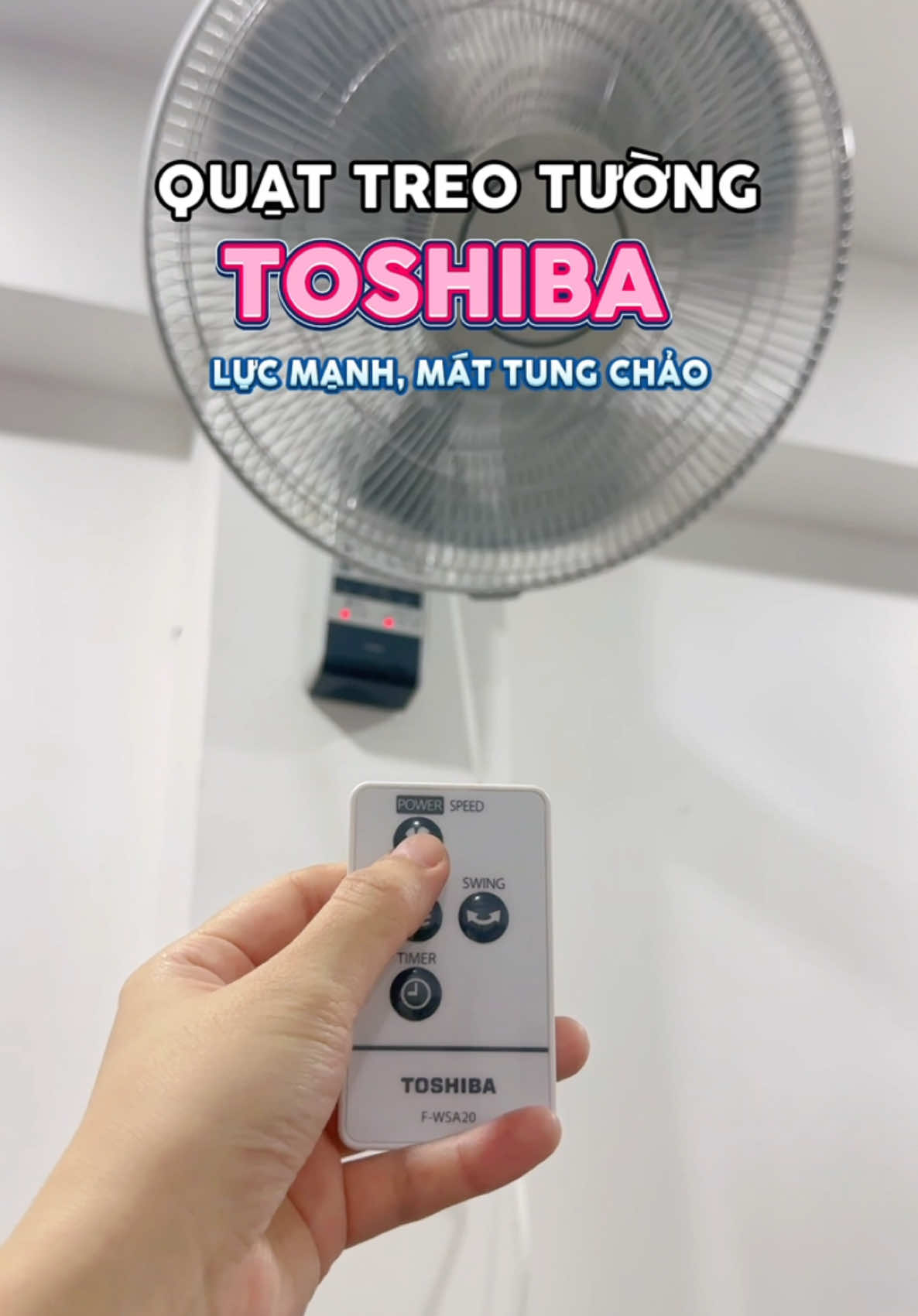 Quạt treo tường mát lạnh toshiba nè he #unboxing #review #tienich #j4f #trending 