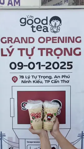 Hãy đến ngay để là người đầu tiên trải nghiệm không gian mới và thưởng thức ly trà sữa thơm ngon với giá cực kỳ hấp dẫn cùng tụi mình nha  ..................  𝗜'𝗺 𝗚𝗼𝗼𝗱 𝗧𝗲𝗮 - Good the way you like Mở cửa: 9h-22h Hotline giao hàng: 0907 716371  CH1: 232 đường 3/2, Ninh Kiều, Cần Thơ (cạnh lẩu Mr. Chef) CH2: 22B, đường Mậu Thân, An Nghiệp, Ninh Kiều, Cần Thơ  CH3: 163B, Nguyễn Văn Cừ nối dài, An Khánh, Ninh Kiều, Cần Thơ CH4: 7B Lý Tự Trọng, An Phú, Ninh Kiều, Cần Thơ #KhaiTruong #ImGoodTea #TraSuaGaoRang #KhuyenMai #LyTuTrong #TràSữa #KhaiTruongI’mGoodTea