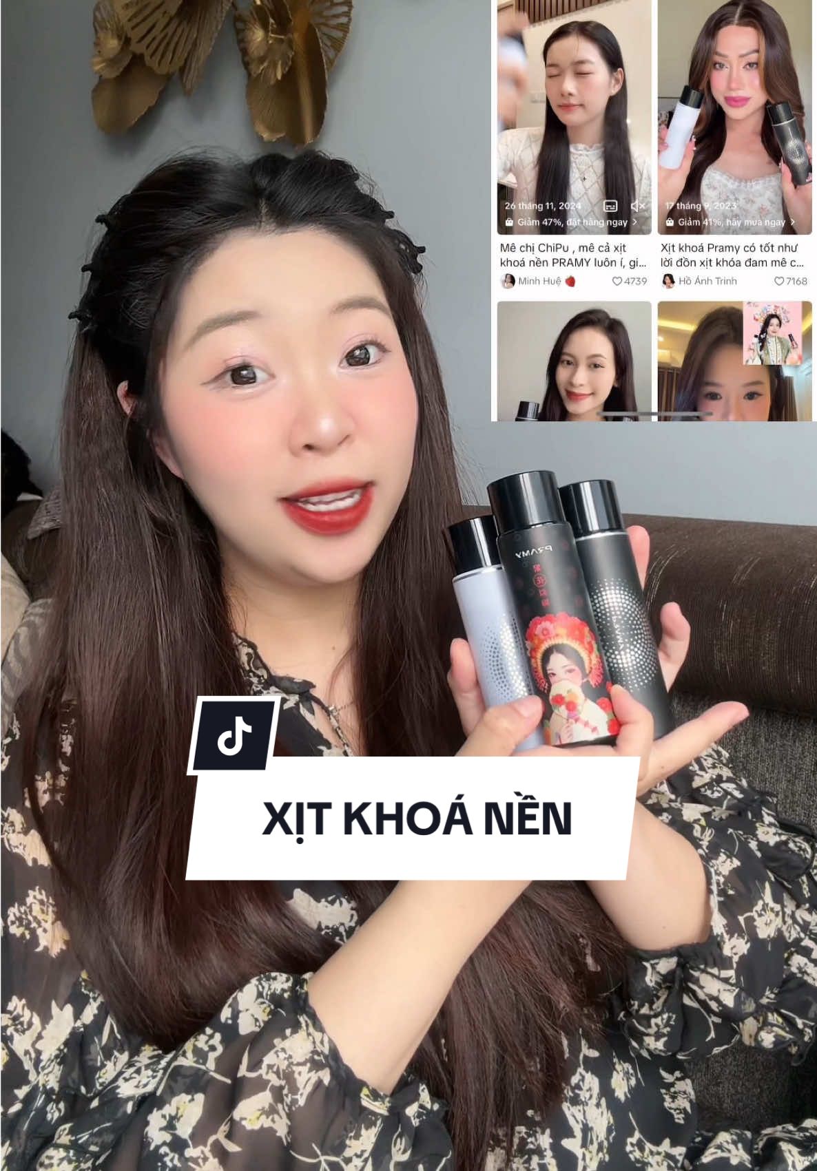 Test xịt khoá nền Pramy và cái kết 🫶🏻 #pramy #xịtcốđịnhlớptrangđiểm #lockinyourbeauty #tmyynguyen 