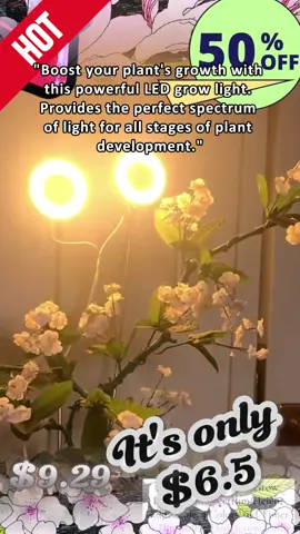 Indroo Plant Growth Light, USB Powered LED Full Spectrum Plant Light, Height Adjustable LED Plant Light with 10 Dimming Brightness & On/Off Time #gardening101 #garden #gardenproject #planting #plantingseeds #gardeningforbeginners #💝loveyourself🌸