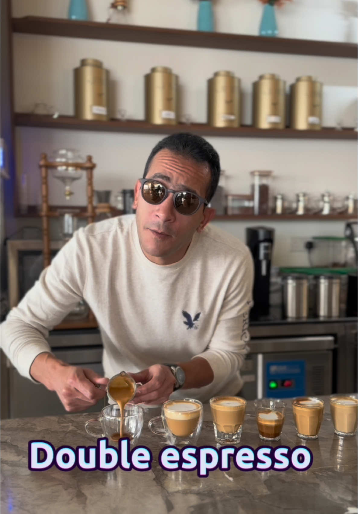 Espresso drinks ☕️😁 ———#coffee #espresso #coffeetiktok #explore #cofee #coffeeaddict #coffeetime  #كوفي #اسبريسو #your_coffee #قهوة_الصباح #اكسبلور 