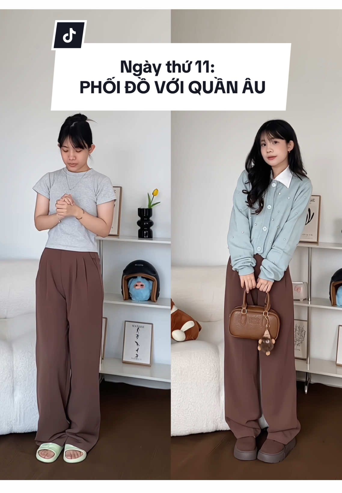 Ngày thứ 11 của mềnhhh 🧸🤎 #thoitrang #fashion #outfit #fyb #mỗingàymộtoutfit 