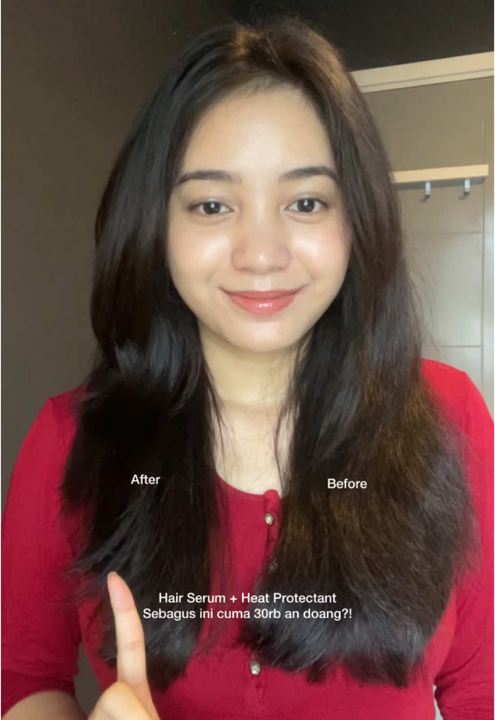 My go to heat protectant🙋🏻‍♀️ #hairprotectant #hairserum #hairoil #haircare #hairtips #hairtutorial #heatprotectant #heatprotector #hairserumlokal #hairserummurah #haircaremurah #hairoilmurah #onyxhairserum #onyxhaircare #onyxpurbasari #purbasari #fypage #fyppp 