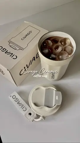 teh tarik ft my new coffee mug from Civago, color dia love dooh🧸🤎#civagotumbler #civagocoffeemug 