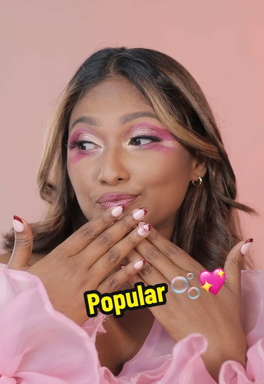 Replying to @❤  already did it 💖🫧 ever see a Brown Girl do this trend before? 🇱🇰  #popular #glinda #transition #makeup #makeuptransition #populartrend #browngirl 