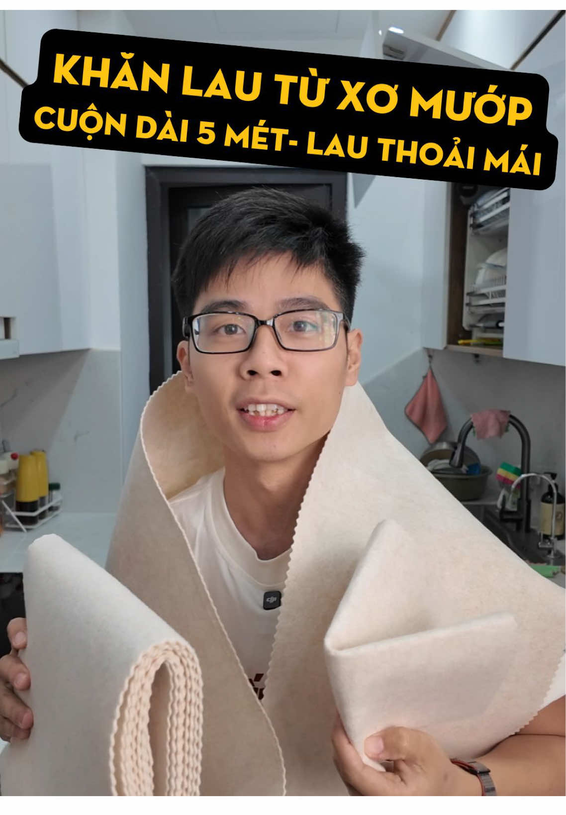 Khăn lau được làm từ xơ mướp, lau sạch thấm hút tốt, dễ giặt #thaitronghiep #hieptrainghiem #khanlaubep #khanlaudanang 