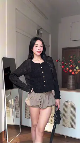 E áo dạ gam màu đen basic #1m68review #mihohouse #aoda #aodacroptop #aokhoatda 