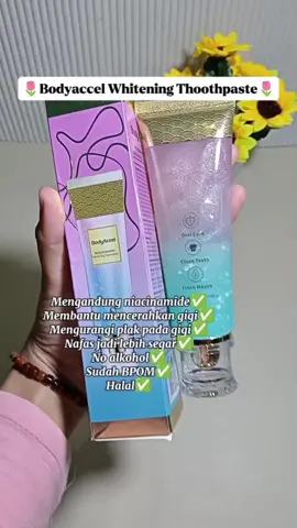 Rekomendasi pasta gigi yang sudah ada kandungan niacinamide, yang bisa membantu mencerahkan gigi, menghilangkan plak, nafas jadi lebih segar, yukk checkout sekarang juga di keranjang kuning 👇🏻 #sopami #pastagigiviral #pastagigi #bodyaccel #thootpaste #pemutihgigi #fyp 