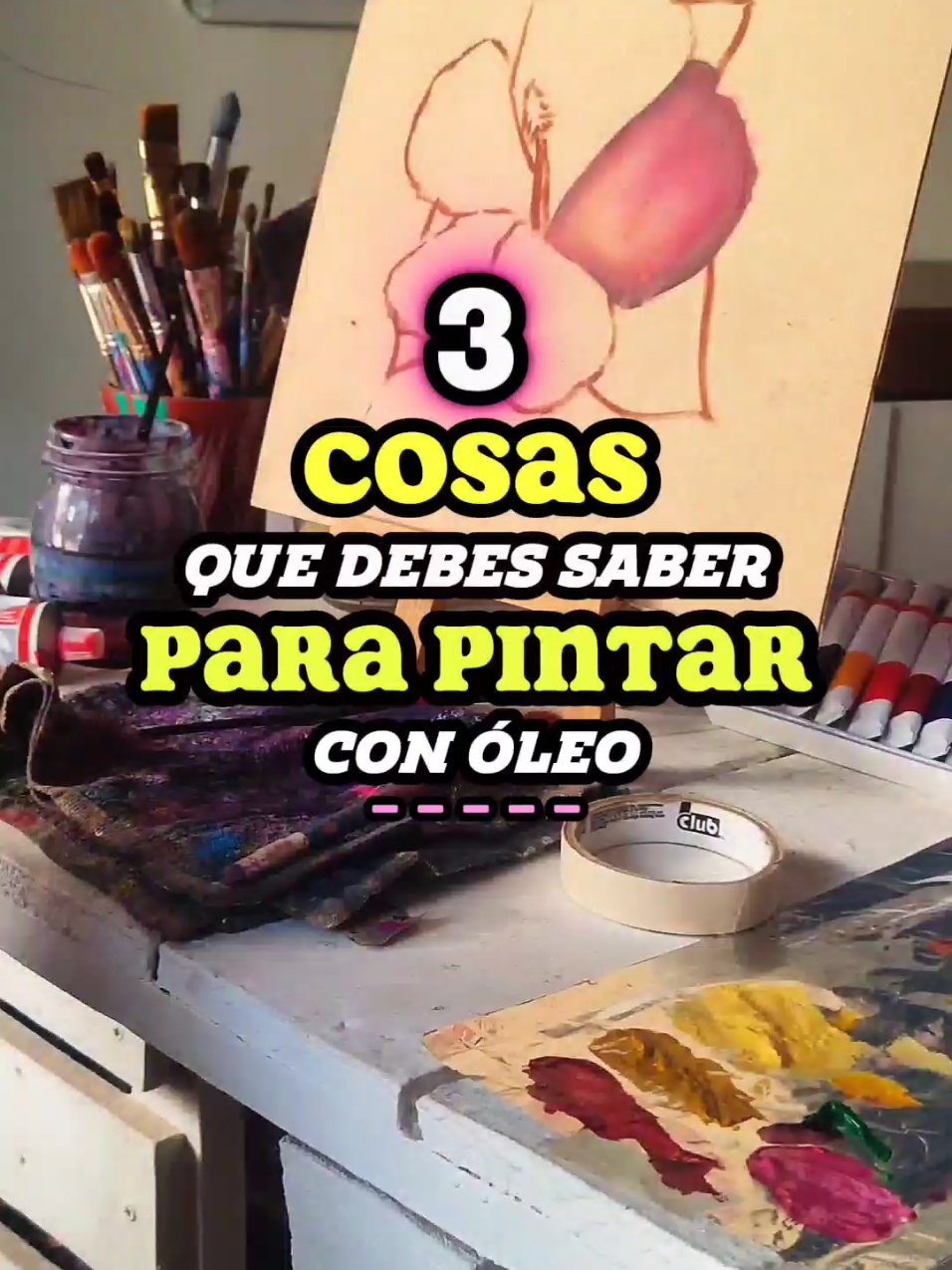 3 cosas que debes saber para pintar con óleo!!  #arte #artistatiktok #oleo #pintura #consejos #tips #SabiasQue #artista #artetiktok #fyp #parati #art 
