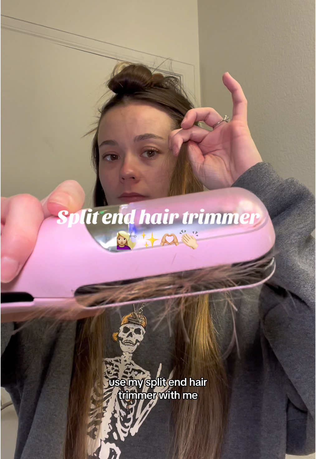 My hair feels so healthy now 👏🏻 #splitends #splitendtrimmer #splitendstreatment #splitendsrepair #haircare #hairtok 