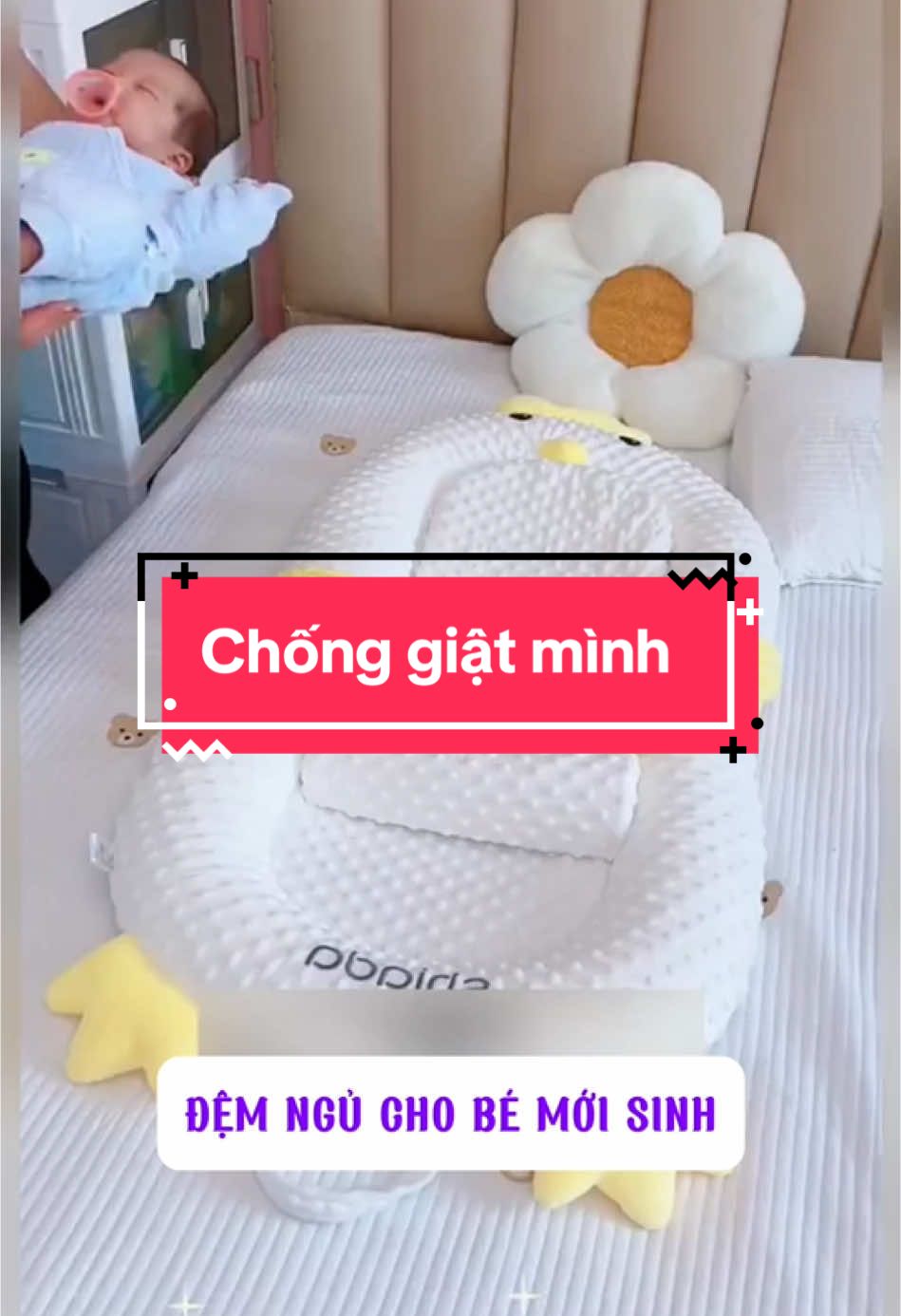 Đệm ngủ cho các bé mới sinh từ 0-24 tháng tuổi Cánh tiên ôm con ngủ không giật mình Tích hợp gối chống trào tam giác 30 độ tránh ọc sữa Nhung hạt 3d mềm mịn, mặt sau lưới tổ ong thoáng khí. 3 lớp có khóa kéo tiện vệ sinh#chamtresosinh #chamtresosinh2024 #kienthucchamtresosinh #berong2024🐉 #mevabe #besosinh #mebauthongthai 