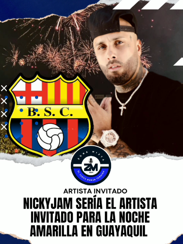 El artista invitado para poner a bailar a los #Barcelonista en la #NocheAmarilla2025 sería #NickyJam. 
