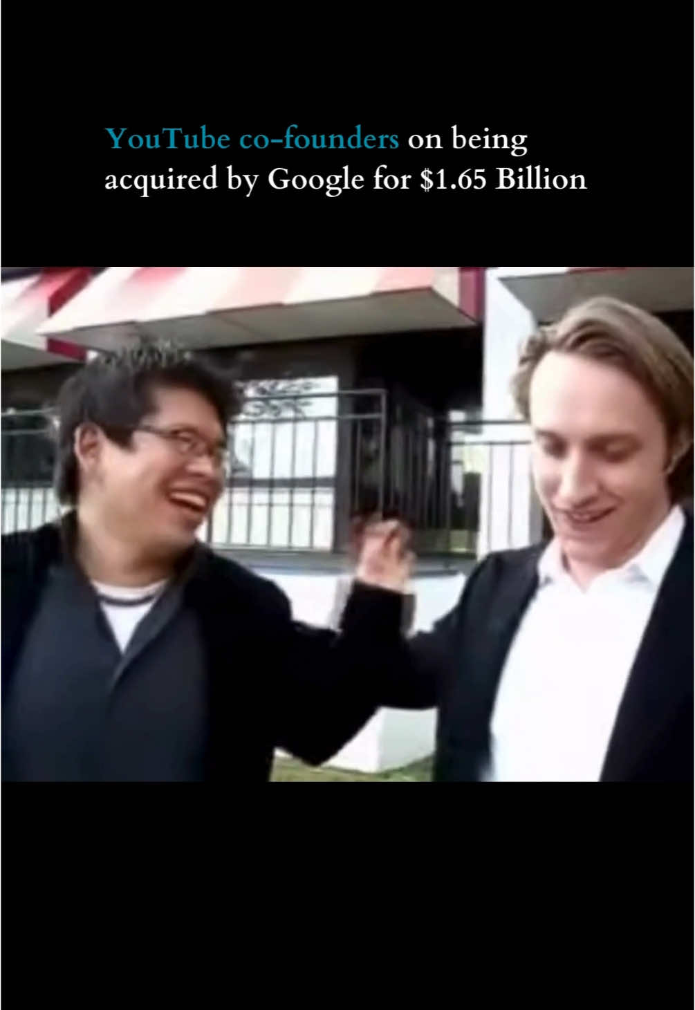 YouTube co-founders on being acquired by Google - #cofounders #startupfounder #siliconvalley #techstartup #ycombinator #entrepreneurs 