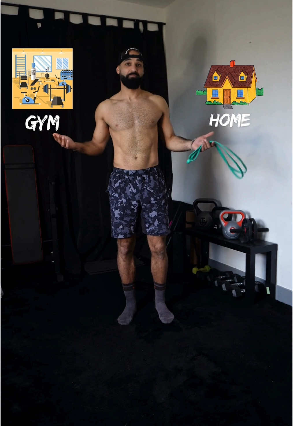 Home vs Gym ? If you don’t have time to go to gym it’s right , you can work at home 💪🏼🔥🔥 ##homeworkout##gym##Fitness##workout##coach##motivation##fyp##viral##foryou##explore