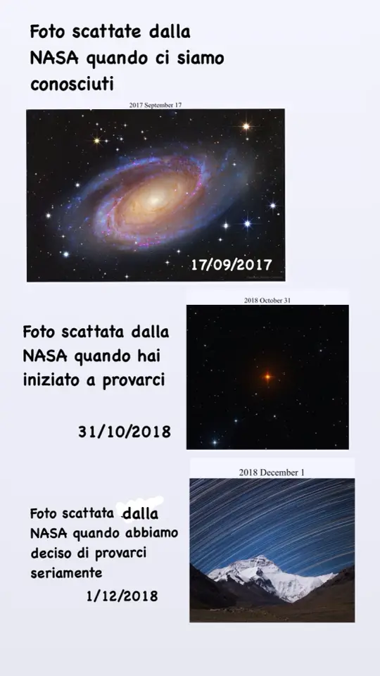 Foto scattate dalla NASA 