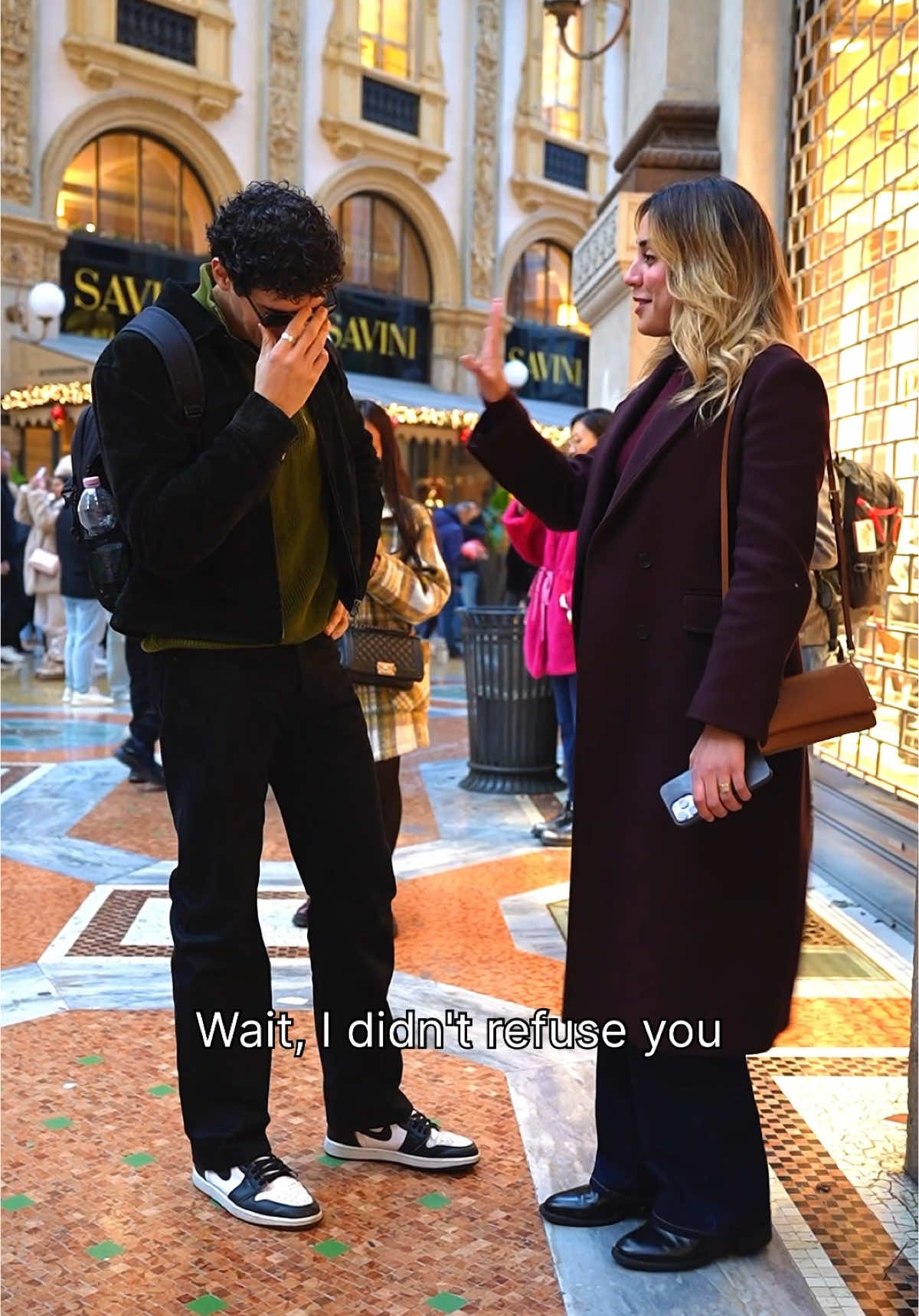 The girl in the end, didn't even give me the chance to speak