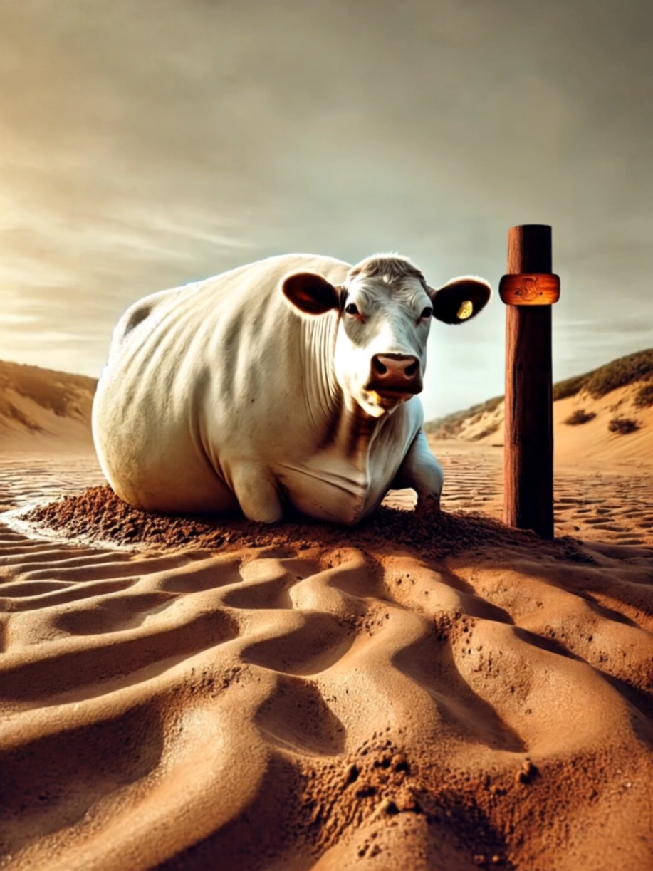 A Cow Stuck in Quicksand #ai #animals 
